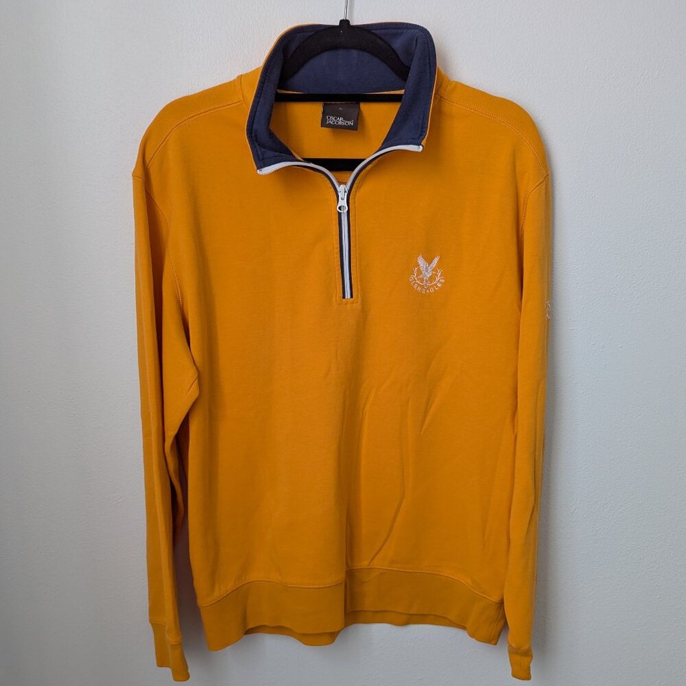 Oscar Jacobson Glen Eagles Gold Quarter Zip Pullover, Large
